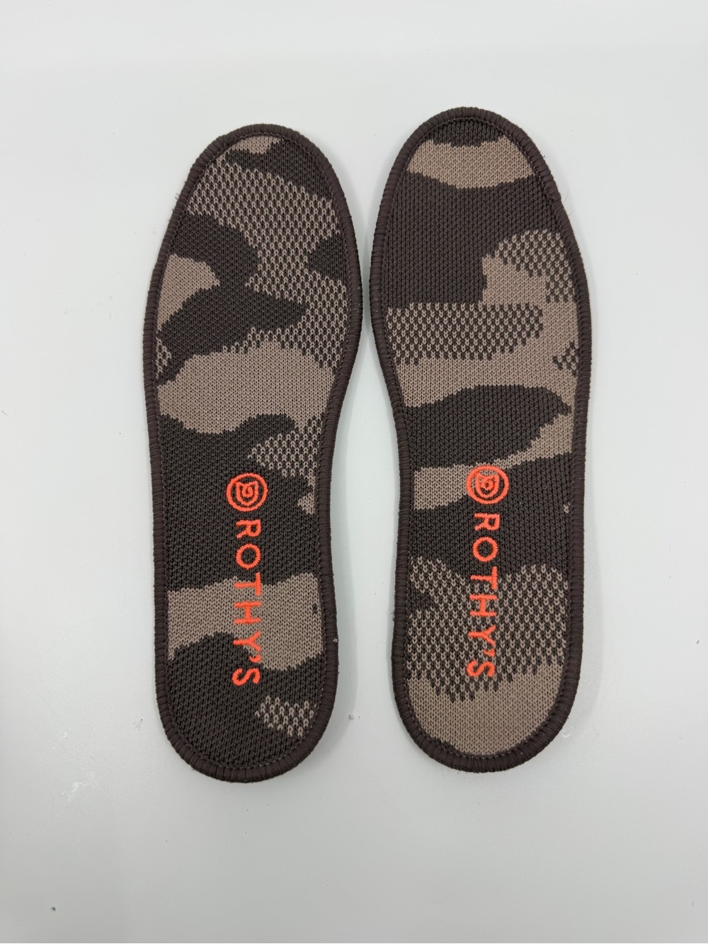 Rothy's women's slip-on sneakers feature a retired taupe camo knit pattern. SZ 7 - Picture 6 of 10